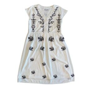 Piper‎ & Scoot Embroidered Dress V-Neck Casual Summer Dress Size Lg